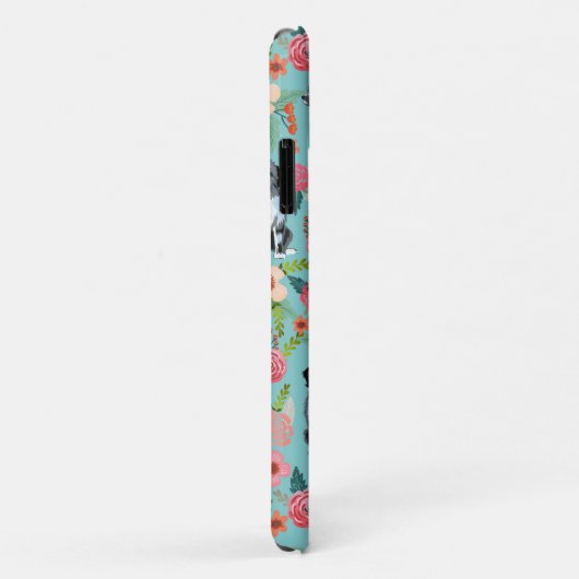 Aussiedoedle dog  florals munt Case-Mate iPhone case (Achterkant/rechts)