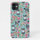 Aussiedoedle dog  florals munt Case-Mate iPhone case (Achterkant)