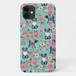 Aussiedoedle dog  florals munt Case-Mate iPhone case