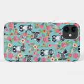 Aussiedoedle dog  florals munt Case-Mate iPhone case (Achterkant (horizontaal))