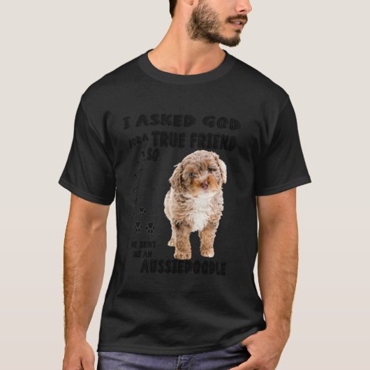 Aussiedoedle Quote mam Aussiepoo Dad Cute Aussiepo T-shirt (Voorkant)