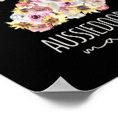 Aussiedole Mama Floral Paw Dog mama Poster (Hoek)