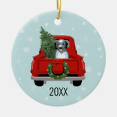 Aussiedooddog christmas keramisch ornament (Voorkant)