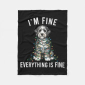 Aussiedoodle Christmas I'm Fine Everything Is Fine Fleece Deken (Voorkant)