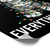 Aussiedoodle Christmas I'm Fine Everything Is Fine Poster (Hoek)