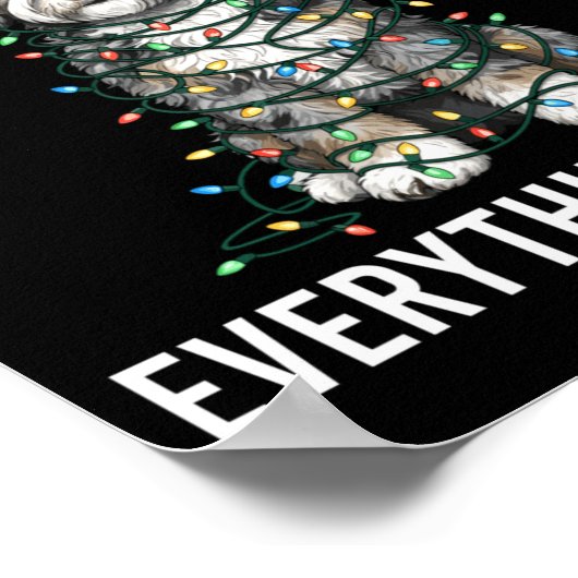 Aussiedoodle Christmas I'm Fine Everything Is Fine Poster (Hoek)