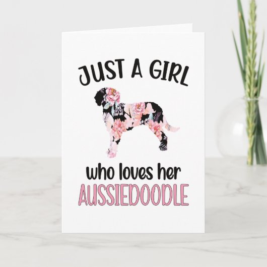 Aussiedoodle Dog Girl Hondenliefhebber Aussiedoodl Kaart (Voorkant)