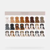 Aussiedoodle dog mix acryl bord (Voorkant)