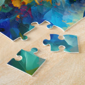 Aussiedoodle Hond Acryl Print | Kleurrijk Legpuzzel (Zijkant)