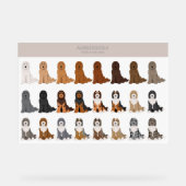 Aussiedoodle hondenmix acryl bord (Voorkant)