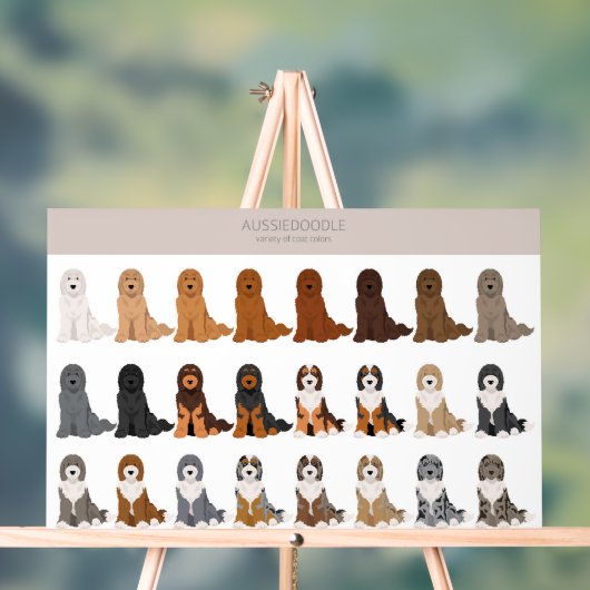 Aussiedoodle hondenmix acryl bord (Neutraal)