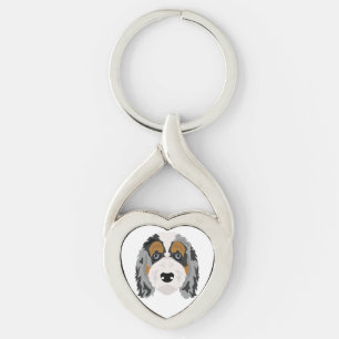 Aussiedoodle hondenmix sleutelhanger