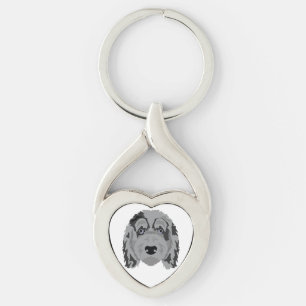 Aussiedoodle hondenmix sleutelhanger