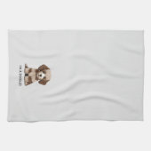 Aussiedoodle Puppy "Ik ben een Doodle" schattig Theedoek (Horizontaal)