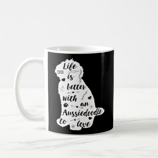 Aussiedoodle Shirt ontwerp voor Aussiedoodle Dog L Koffiemok (Links)