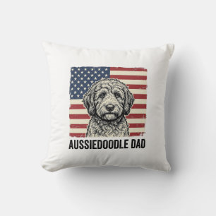 Aussiedoodle vader patriottisch vintage hond shirt kussen