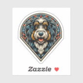 Aussiedoodle Vinyl Waterproof Dog Sticker (Vel)