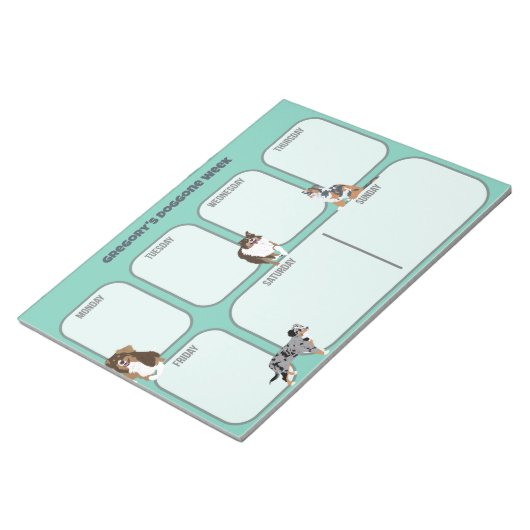 Aussies Australian Shepherd Dogs Weekplanner Notitieblok (Schuin)