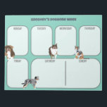 Aussies Australian Shepherd Dogs Weekplanner Notitieblok<br><div class="desc">Blijf georganiseerd in stijl met behulp van deze schattige honden en deze planner pad. Elke pagina heeft spaties voor uw organisatie van elke dag van de week met realistische stijl illustraties van Australian Shepherd om wat plezier toe te voegen aan uw week. De kop bovenaan is klaar om gepersonaliseerd te...</div>