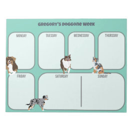 Aussies Australian Shepherd Dogs Weekplanner Notitieblok