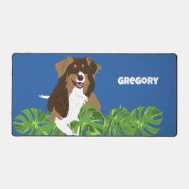 Aussies Australische Herder Hond Tropische bladere Bureaumat