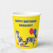 Aussies Australische Shelherds en Feestballonnen Papieren Bekers (Voorkant)