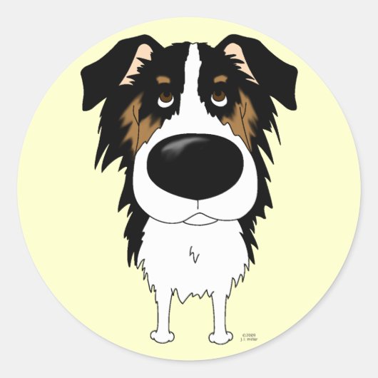 Aussies - Big Nose en Butt Ronde Sticker (Voorkant)