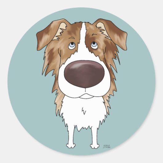 Aussies - Big Nose en Butt Ronde Sticker (Voorkant)