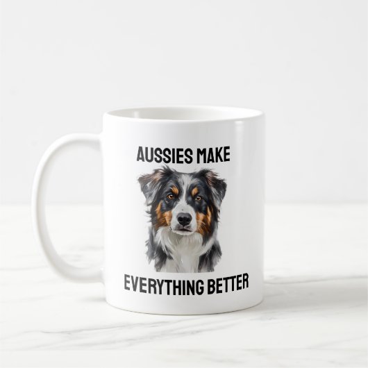 Aussies Make Life Better Coffee Mok voor dierenlie (Links)