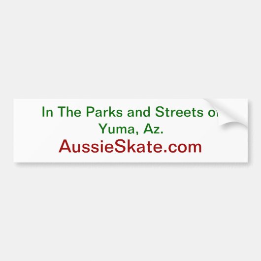 AussieSkate-bumpersticker Bumpersticker (Voorkant)