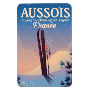 Aussois Auvergne-Rhône-Alpes Frankrijk ski poster Magneet