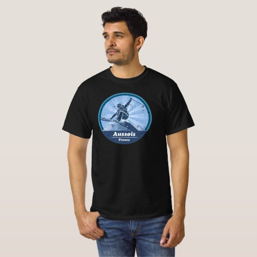 Aussois Skiër T-shirt (Voorkant volledig)