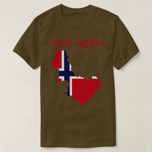 Aust Agder County Noorwegen T-shirt (Design voorkant)