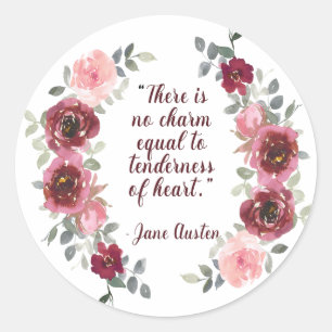 Austen Er is geen charme citaat Ronde Sticker