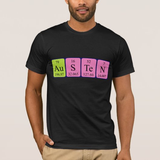 Austen periodiek shirt van de lijstnaam (Voorkant)