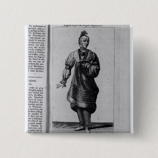 Austenaco, Great Warrior Vierkante Button 5,1 Cm (Voorkant)