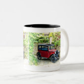Austin 7 tweekleurige koffiemok (Voorkant rechts)