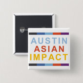 Austin Asian Impact Vierkante Button 5,1 Cm (Voorkant /achterkant)
