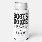 Austin Bachelorette Boots Booze Besties Custom Seltzer Blikjeskoeler (Seltzer Achterkant)