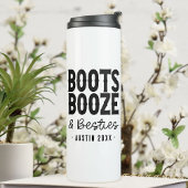 Austin Bachelorette Boots Booze Besties Custom Thermosbeker