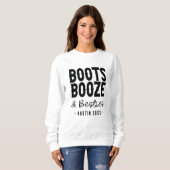 Austin Bachelorette Boots Booze Besties Custom Trui (Voorkant volledig)