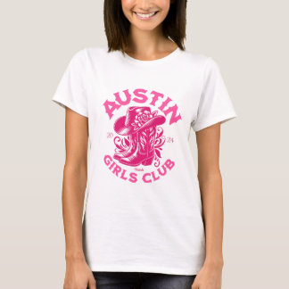 Austin Bachelorette Party Cowboy laarzen Roze T-shirt