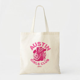 Austin Bachelorette Roze Bloemen Cowgirl Tote Bag