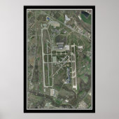Austin-Bergstrom Intl Airport Texas Satellite Map Poster (Voorkant)