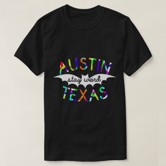 Austin Blijf Weird Texas T-shirt (Design voorkant)