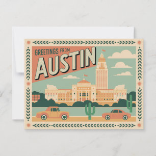  Austin Briefkaart   Groeten uit Austin