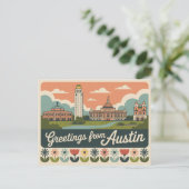 Austin Briefkaart | Groeten uit Austin (Staand voorkant)