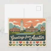 Austin Briefkaart | Groeten uit Austin (Voorkant / Achterkant)