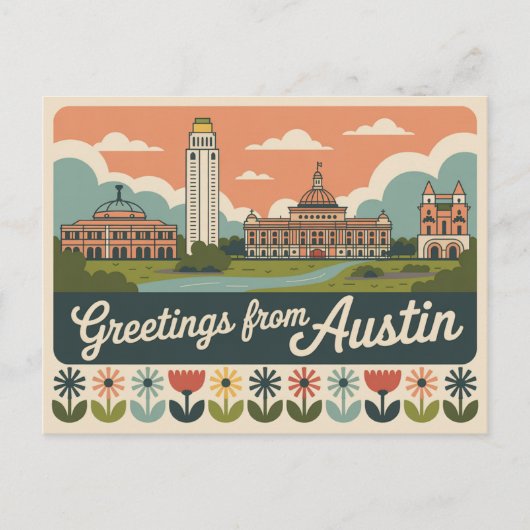 Austin Briefkaart | Groeten uit Austin (Voorkant)