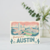 Austin Briefkaart | Groeten uit Austin (Staand voorkant)